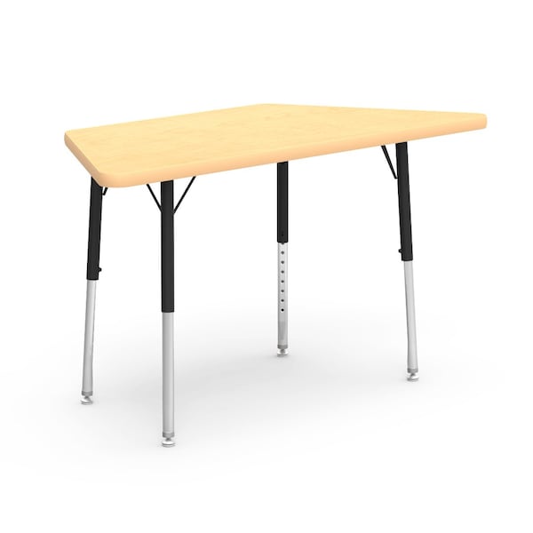Virco 20.75 in. W, 48 in. L, 17-25 in. H, Fusion Maple Top / Beige Edge 48TRAP48LO - main